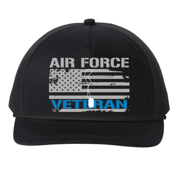 Air Force Veteran Flag Snapback Five-Panel Rope Hat