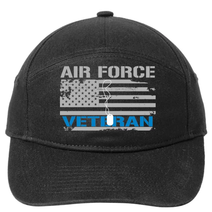 Air Force Veteran Flag 7-Panel Snapback Hat