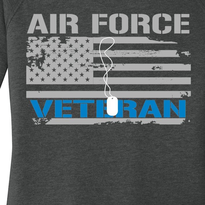 Air Force Veteran Flag Women’s Perfect Tri Tunic Long Sleeve Shirt