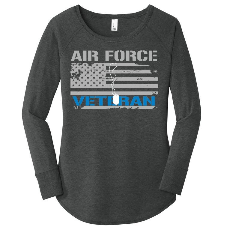 Air Force Veteran Flag Women’s Perfect Tri Tunic Long Sleeve Shirt