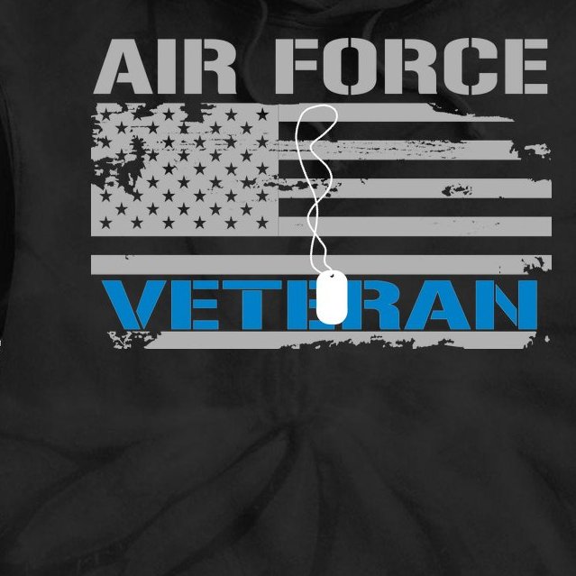 Air Force Veteran Flag Tie Dye Hoodie