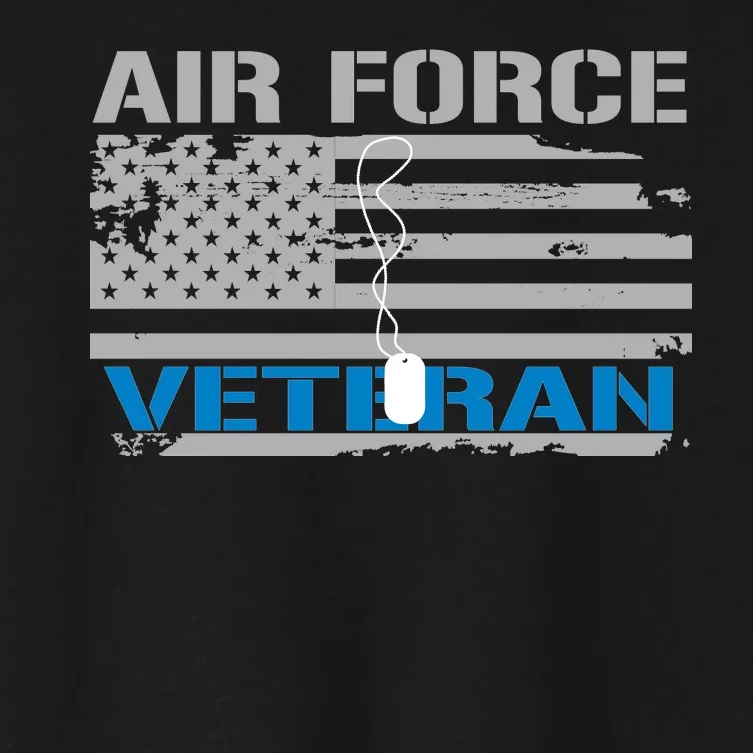 Air Force Veteran Flag Women's Crop Top Tee