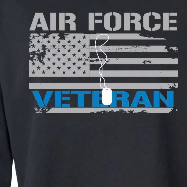 Air Force Veteran Flag Cropped Pullover Crew