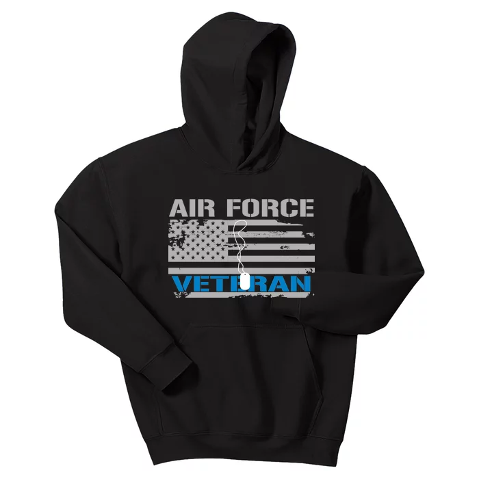 Air Force Veteran Flag Kids Hoodie