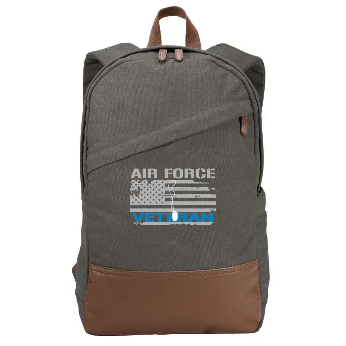 Air Force Veteran Flag Cotton Canvas Backpack