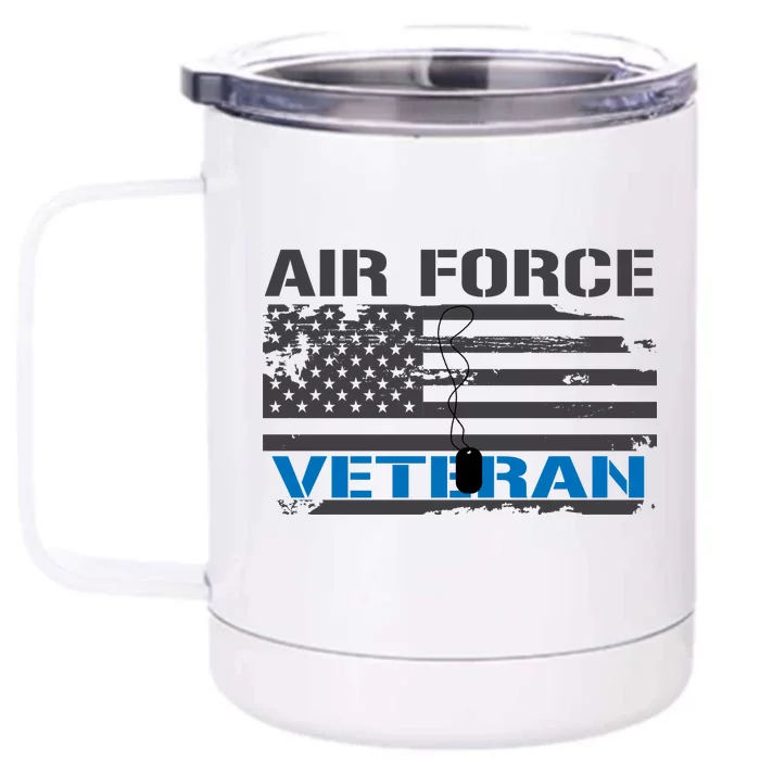 Air Force Veteran Flag Front & Back 12oz Stainless Steel Tumbler Cup