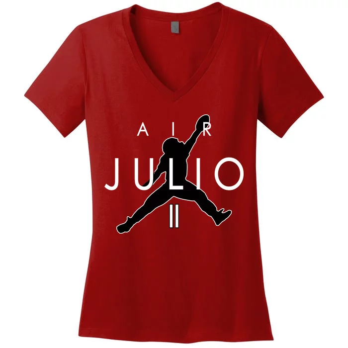 Air Julio Football Atlanta Fan Women's V-Neck T-Shirt