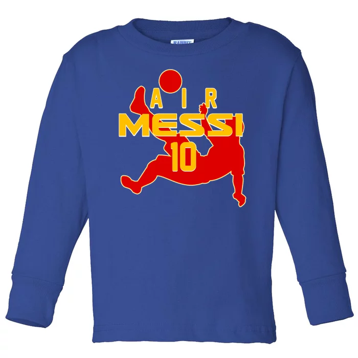 Air Messi No 10 Spain Soccer Futbol Toddler Long Sleeve Shirt