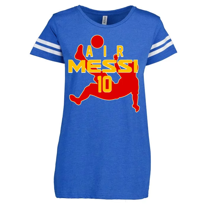 Air Messi No 10 Spain Soccer Futbol Enza Ladies Jersey Football T-Shirt