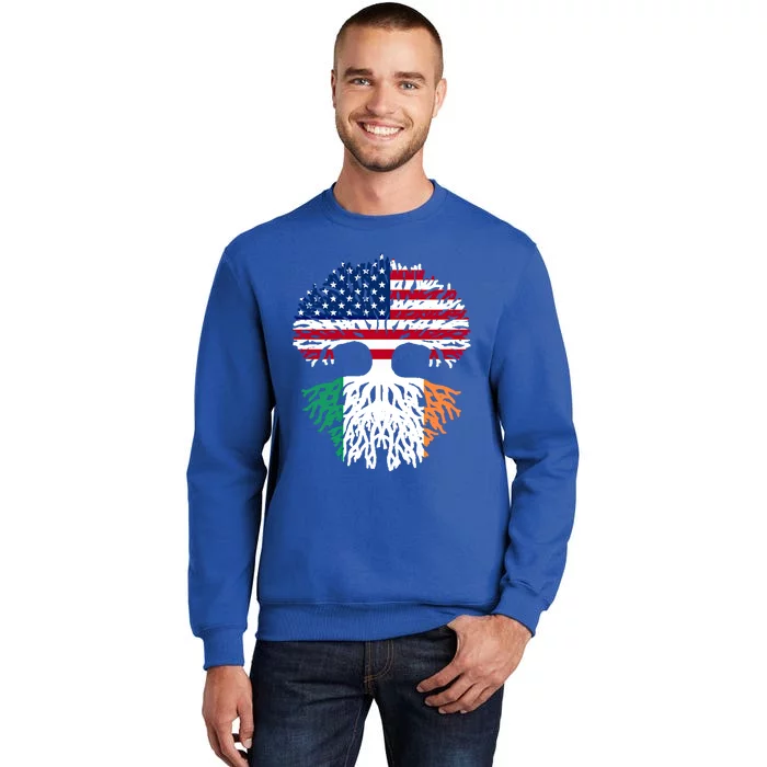 American Irish Roots Flag Gift Sweatshirt