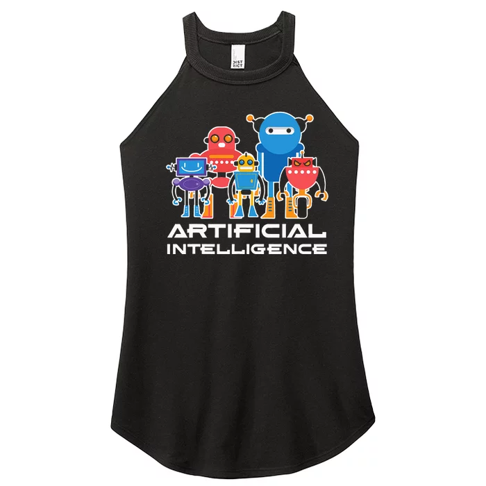 Artificial Intelligence Robots Computer Science AI Women’s Perfect Tri Rocker Tank