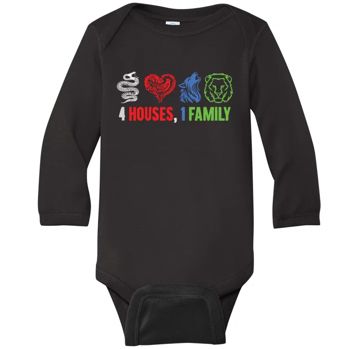 Altruismo IsibindiAmistad Reveur Rca 4 Houses 1 Family Baby Long Sleeve Bodysuit