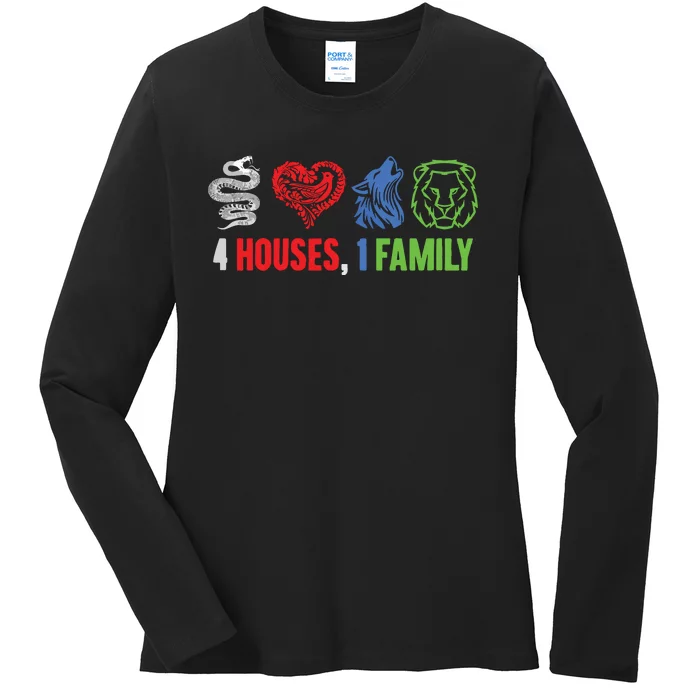 Altruismo IsibindiAmistad Reveur Rca 4 Houses 1 Family Ladies Long Sleeve Shirt