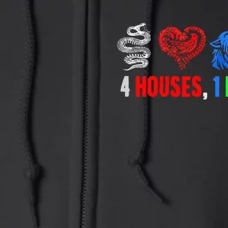 Altruismo IsibindiAmistad Reveur Rca 4 Houses 1 Family Full Zip Hoodie