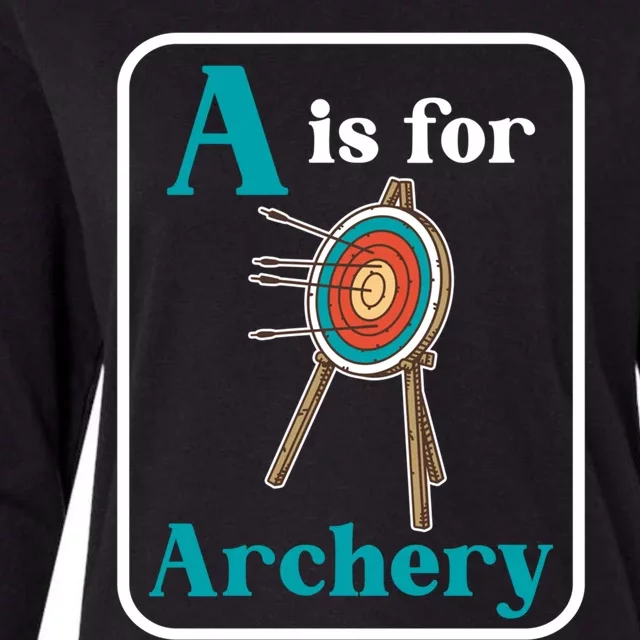 A Is Rchery Cute Gift Bow Bow Hunting Archer Great Gift Womens Cotton Relaxed Long Sleeve T-Shirt