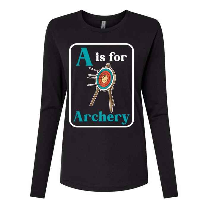 A Is Rchery Cute Gift Bow Bow Hunting Archer Great Gift Womens Cotton Relaxed Long Sleeve T-Shirt