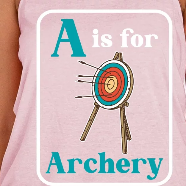 A Is Rchery Cute Gift Bow Bow Hunting Archer Great Gift Women's Knotted Racerback Tank