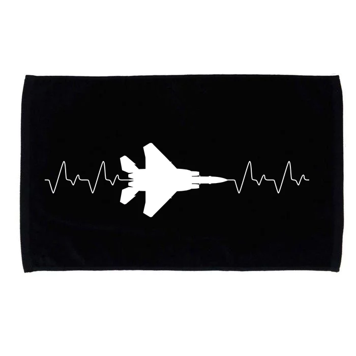 Airplane Pilot Air force Heartbeat Microfiber Hand Towel