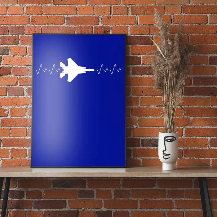 Airplane Pilot Air force Heartbeat Poster