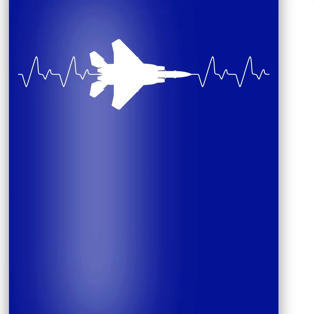 Airplane Pilot Air force Heartbeat Poster