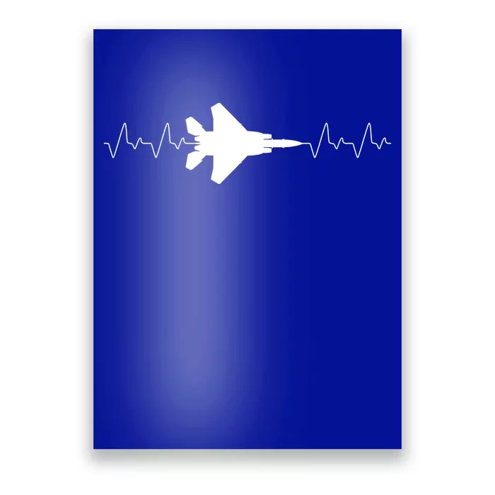 Airplane Pilot Air force Heartbeat Poster