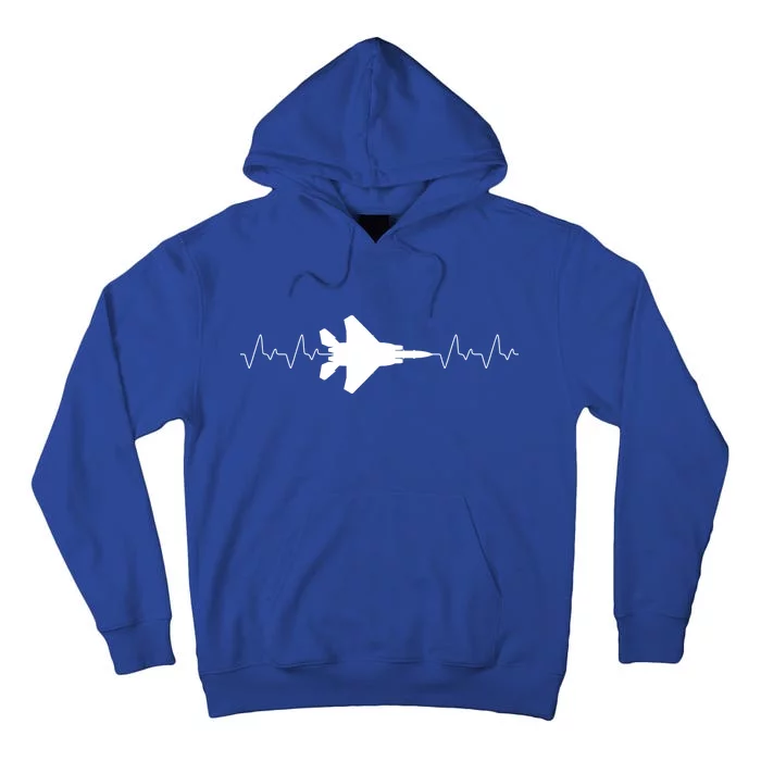 Airplane Pilot Air force Heartbeat Tall Hoodie