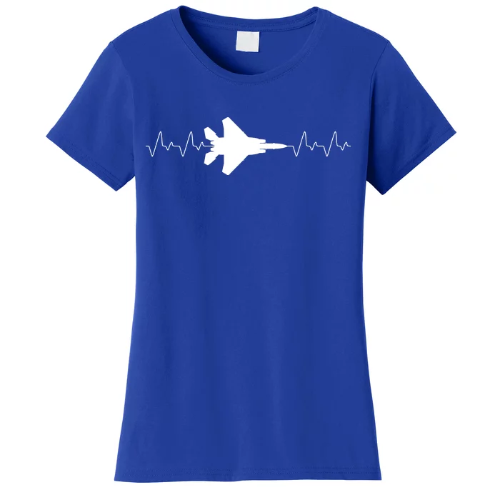 Airplane Pilot Air force Heartbeat Women's T-Shirt