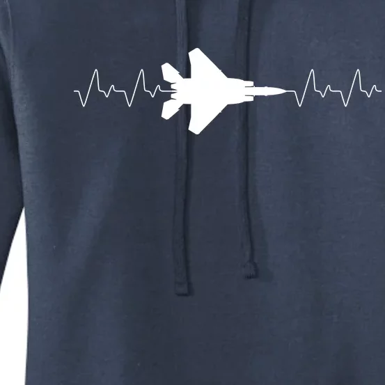 Airplane Pilot Air force Heartbeat Women's Pullover Hoodie