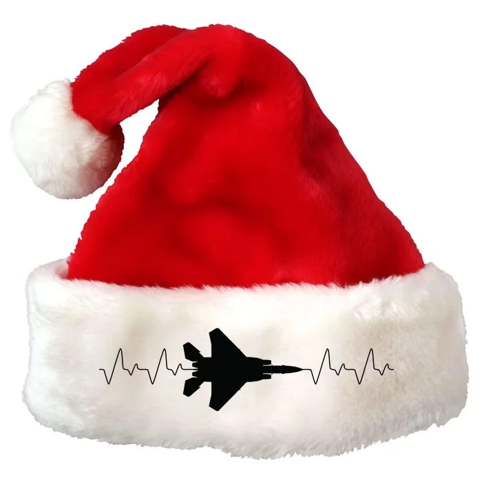 Airplane Pilot Air force Heartbeat Premium Christmas Santa Hat