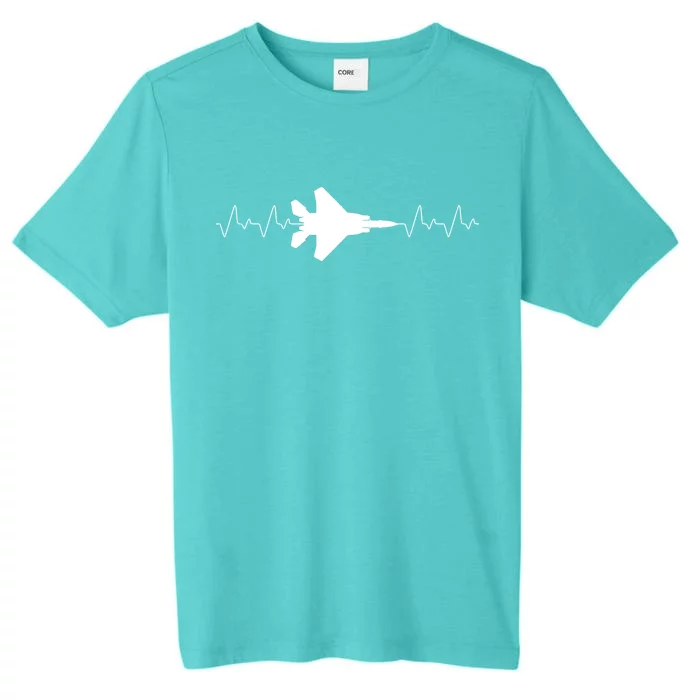 Airplane Pilot Air force Heartbeat ChromaSoft Performance T-Shirt