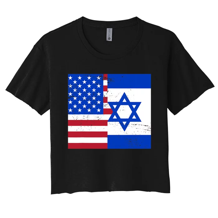 American Israeli Support Israel Women's Crop Top Tee