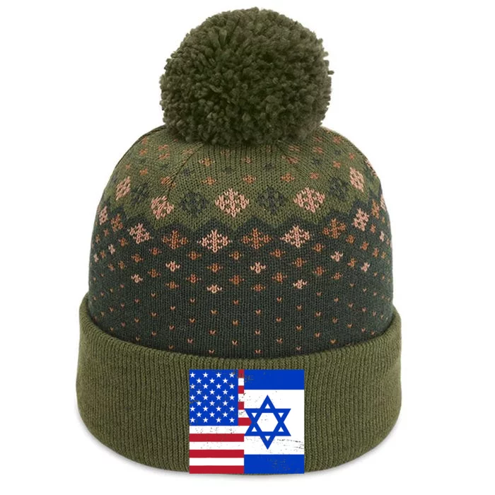 American Israeli Support Israel The Baniff Cuffed Pom Beanie