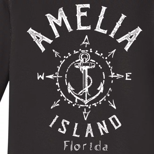 Amelia Island Souvenirs Florida Funny Baby Long Sleeve Bodysuit