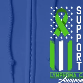 Awareness I Support Squad I Lymphocytes Lymphoma Cancer Gift Full Zip Hoodie