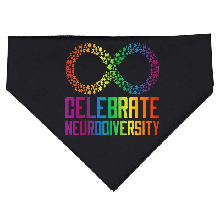 Autism Infinity Symbol Celebrate Neurodiversity USA-Made Doggie Bandana