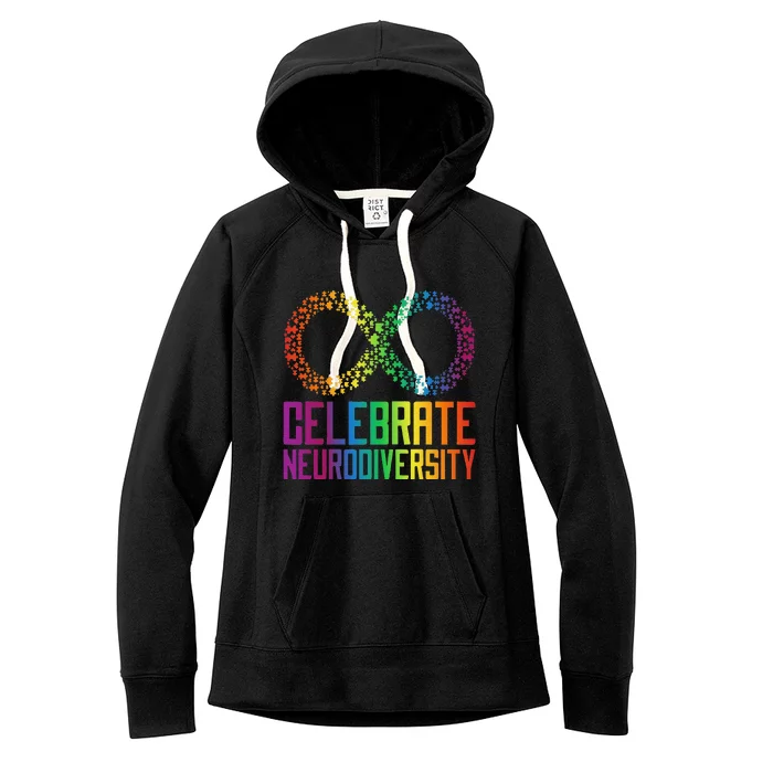 Autism Infinity Symbol Celebrate Neurodiversity Women's Fleece Hoodie