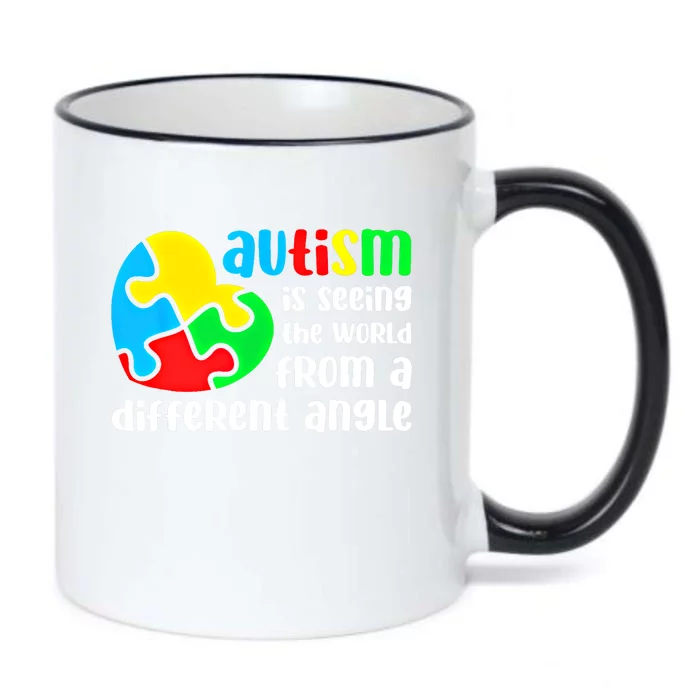 Autism Is Seeing The World From A Different Angle Autism Gift Black Color Changing Mug