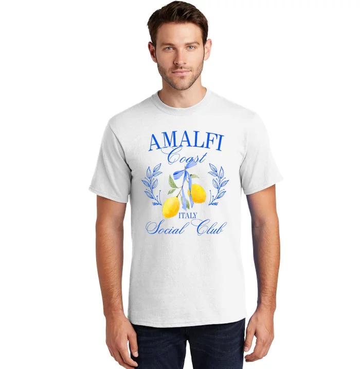 Amalficoast Iitaly Social Club Travel Trip Vacation Lemon Tall T-Shirt