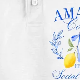 Amalficoast Iitaly Social Club Travel Trip Vacation Lemon Dry Zone Grid Performance Polo