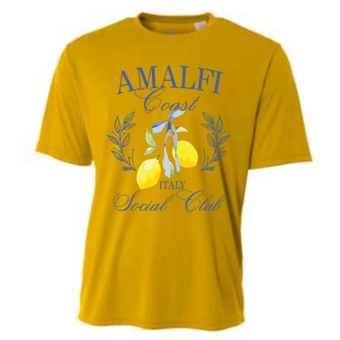 Amalficoast Iitaly Social Club Travel Trip Vacation Lemon Cooling Performance Crew T-Shirt