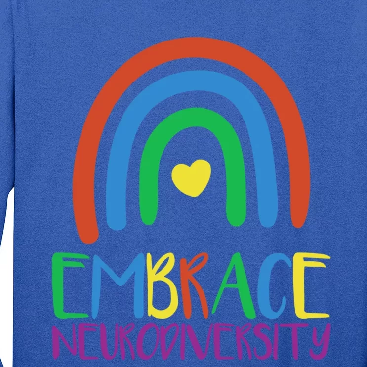 Autism Infinity Symbol Embrace Neurodiversity Gift Long Sleeve Shirt