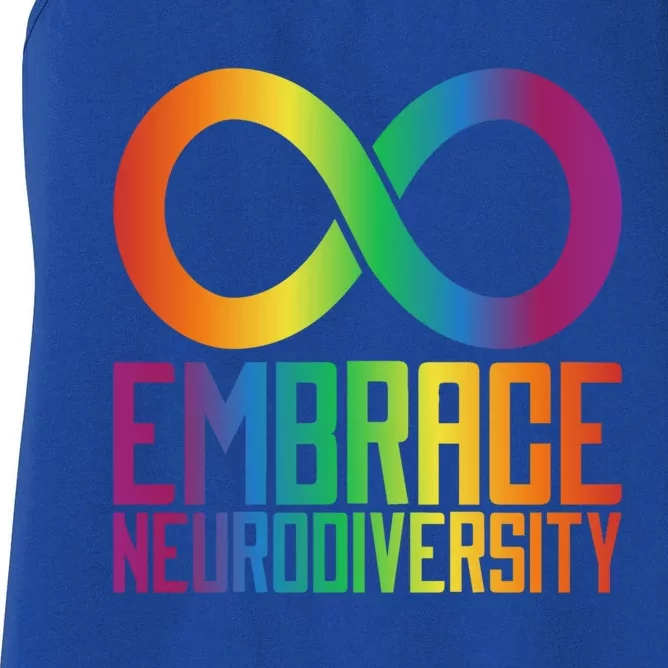 Autism Infinity Symbol Embrace Neurodiversity Cool Gift Women's Racerback Tank