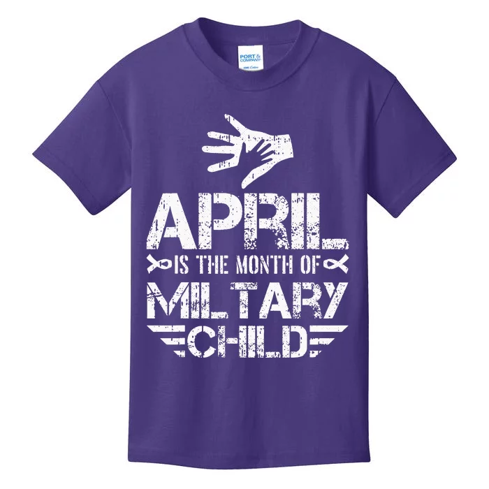 April Is The Month Of The Military Child Army Soldier Kids T-Shirt