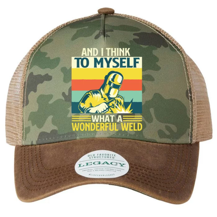 And I Think To Myself What A Wonderful Weld Welder Welding Legacy Tie Dye Trucker Hat