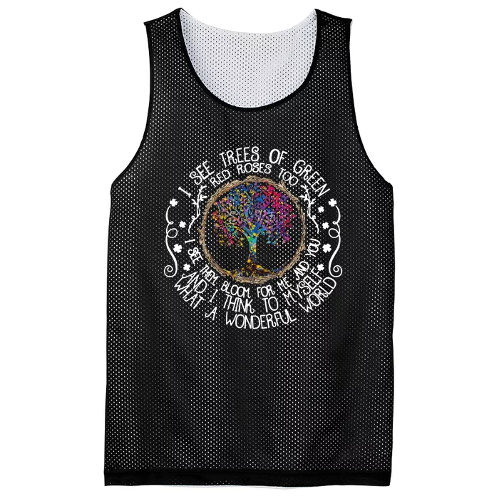 And I Think To Myself What A Wonderful World Quotes Music Mesh Reversible Basketball Jersey Tank