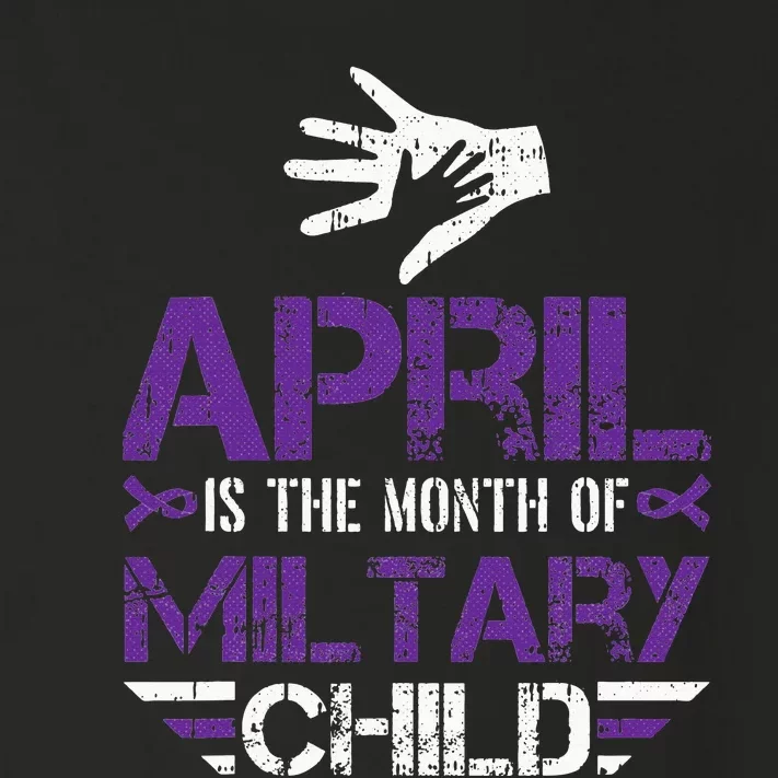 April Is The Month Of The Military Child Army Soldier Toddler Long Sleeve Shirt