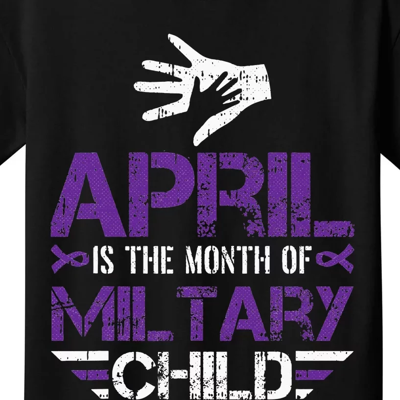 April Is The Month Of The Military Child Army Soldier Kids T-Shirt