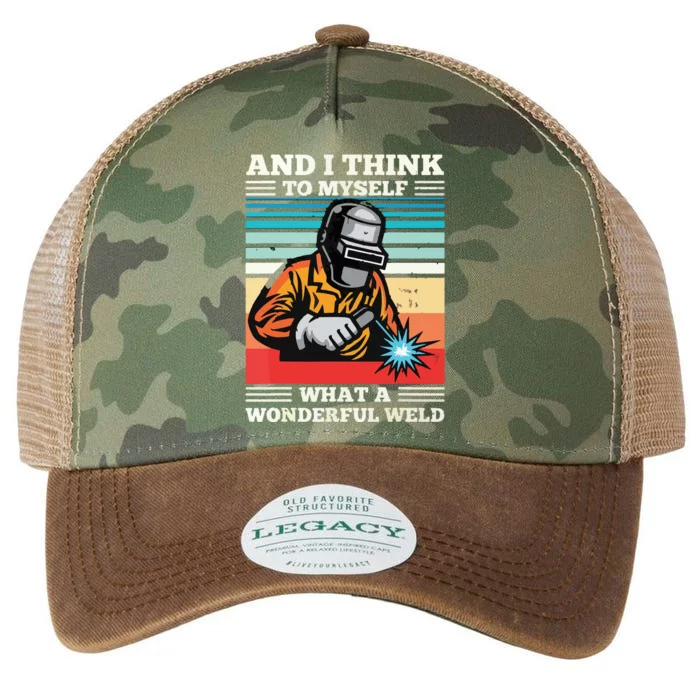 And I Think To Myself What A Wonderful Weld Welding Welder Legacy Tie Dye Trucker Hat