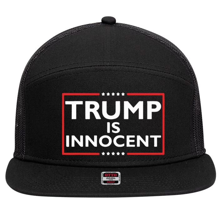 American Islandman Trump Is Innocent 7 Panel Mesh Trucker Snapback Hat