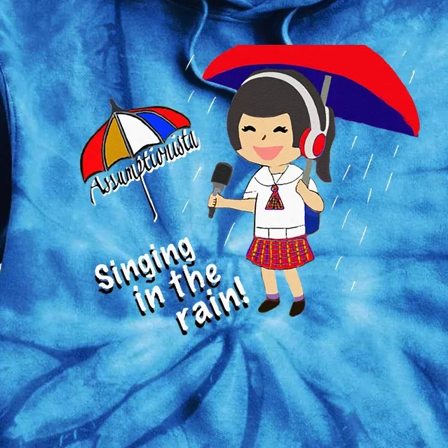 Assumptionista_Singing In The Rain! Tie Dye Hoodie